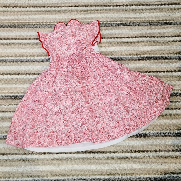 Vintage BORDINO All Over Floral Embroidered Rose Detail Frilly Ruffle Dress 6T - Picture 5 of 15